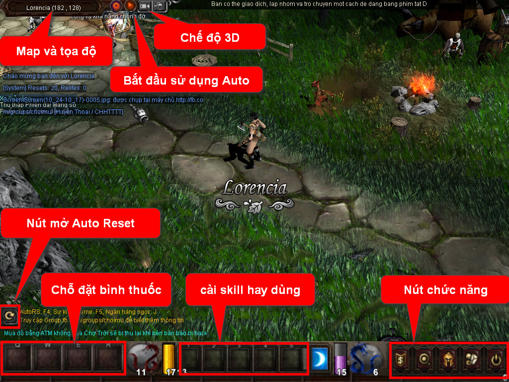Chức năng chính của Game MU Quỷ Vương