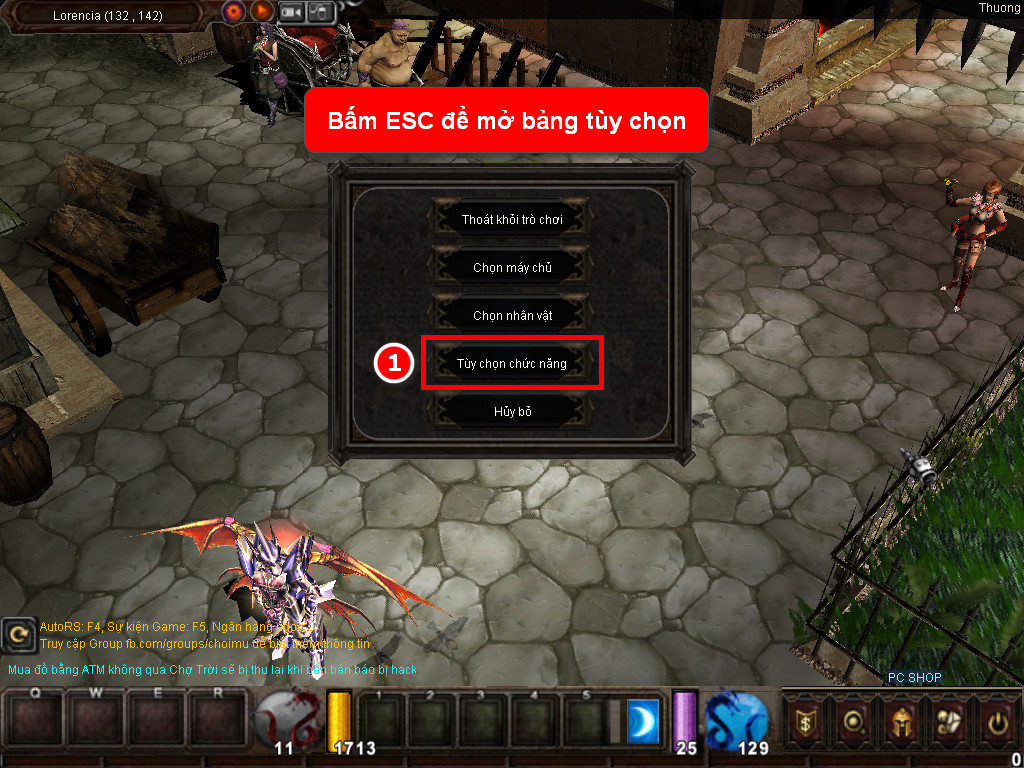 Chức năng chính của Game MU Quỷ Vương